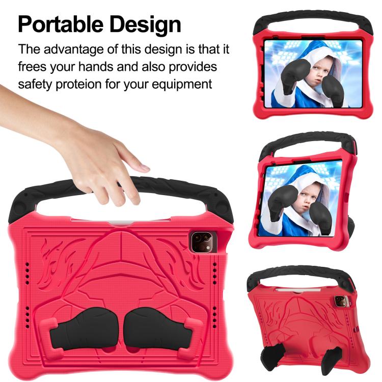For iPad Pro 11 2025 / 2024 Boxing Series Kickstand EVA Shockproof Tablet Case with Shoulder Strap