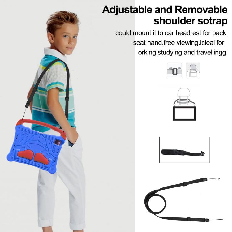 For iPad Pro 11 2025 / 2024 Boxing Series Kickstand EVA Shockproof Tablet Case with Shoulder Strap