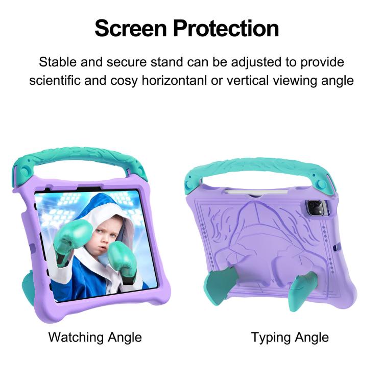 For iPad Pro 11 2025 / 2024 Boxing Series Kickstand EVA Shockproof Tablet Case with Shoulder Strap