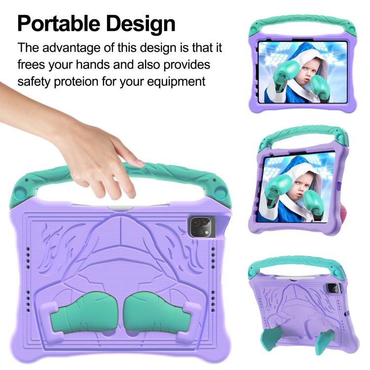 For iPad Pro 11 2025 / 2024 Boxing Series Kickstand EVA Shockproof Tablet Case with Shoulder Strap