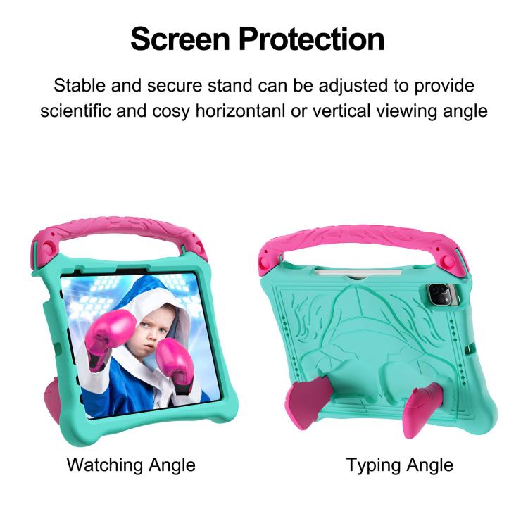 For iPad 2025 / 2022 Boxing Series Kickstand EVA Shockproof Tablet Case with Shoulder Strap