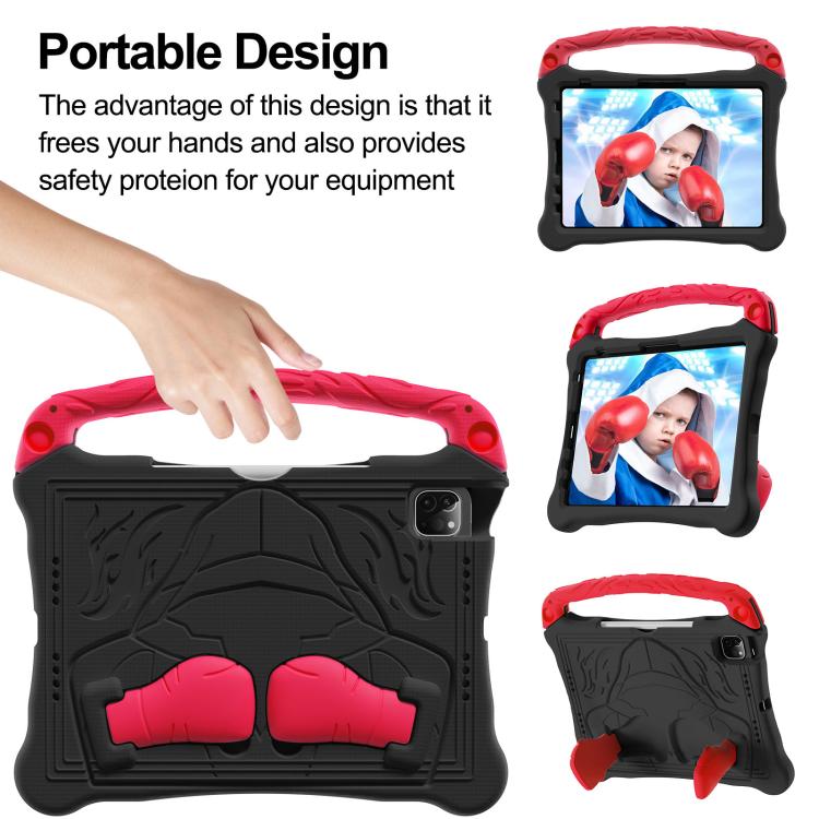 For iPad 2025 / 2022 Boxing Series Kickstand EVA Shockproof Tablet Case with Shoulder Strap