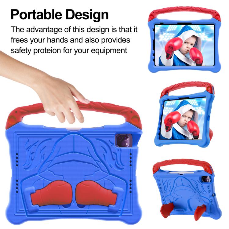 For iPad 2025 / 2022 Boxing Series Kickstand EVA Shockproof Tablet Case with Shoulder Strap