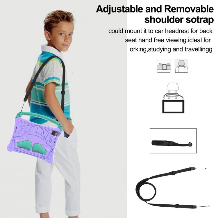 For iPad 2025 / 2022 Boxing Series Kickstand EVA Shockproof Tablet Case with Shoulder Strap