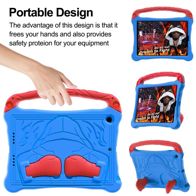 For iPad 10.2 2021 / 2020 / 2019 Boxing Series Kickstand EVA Shockproof Tablet Case with Shoulder Strap