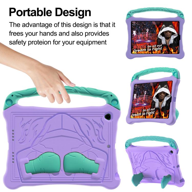 For iPad 10.2 2021 / 2020 / 2019 Boxing Series Kickstand EVA Shockproof Tablet Case with Shoulder Strap
