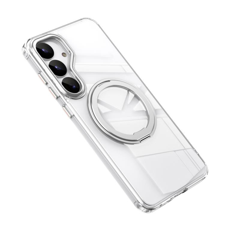 For Samsung Galaxy S25 5G Frosted 360 Degree MagSafe Magnetic Holder Phone Case