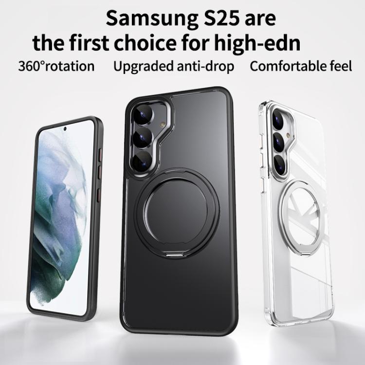 For Samsung Galaxy S25 5G Frosted 360 Degree MagSafe Magnetic Holder Phone Case