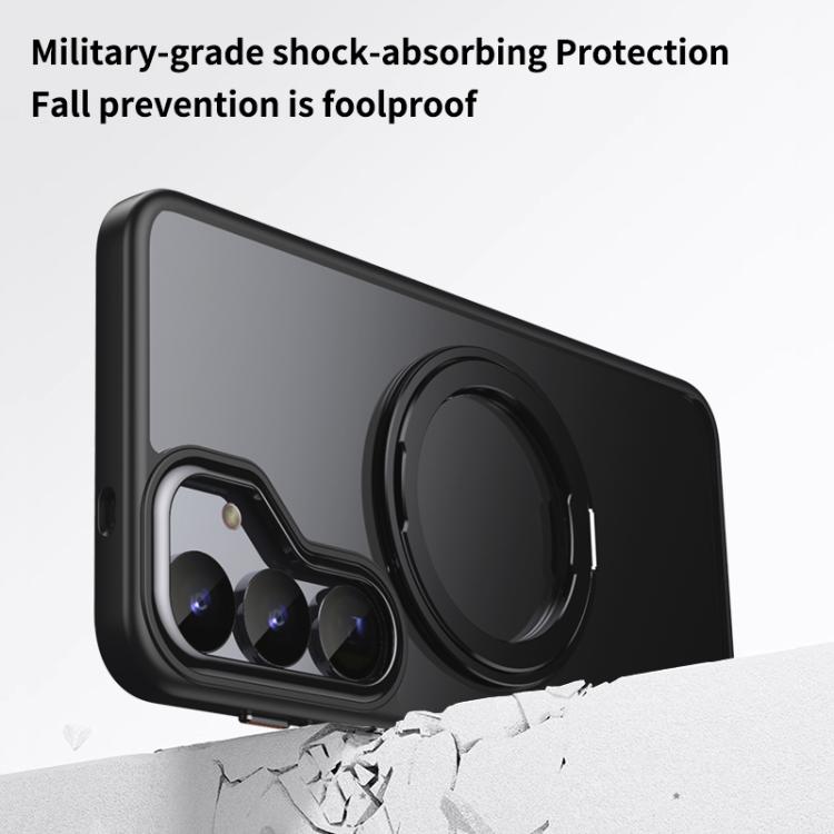 For Samsung Galaxy S25 5G Frosted 360 Degree MagSafe Magnetic Holder Phone Case