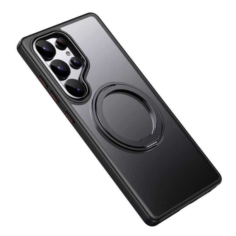 For Samsung Galaxy S25 Ultra 5G Frosted 360 Degree MagSafe Magnetic Holder Phone Case
