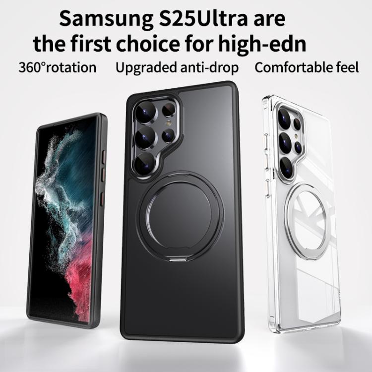 For Samsung Galaxy S25 Ultra 5G Frosted 360 Degree MagSafe Magnetic Holder Phone Case