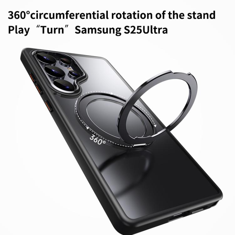 For Samsung Galaxy S25 Ultra 5G Frosted 360 Degree MagSafe Magnetic Holder Phone Case