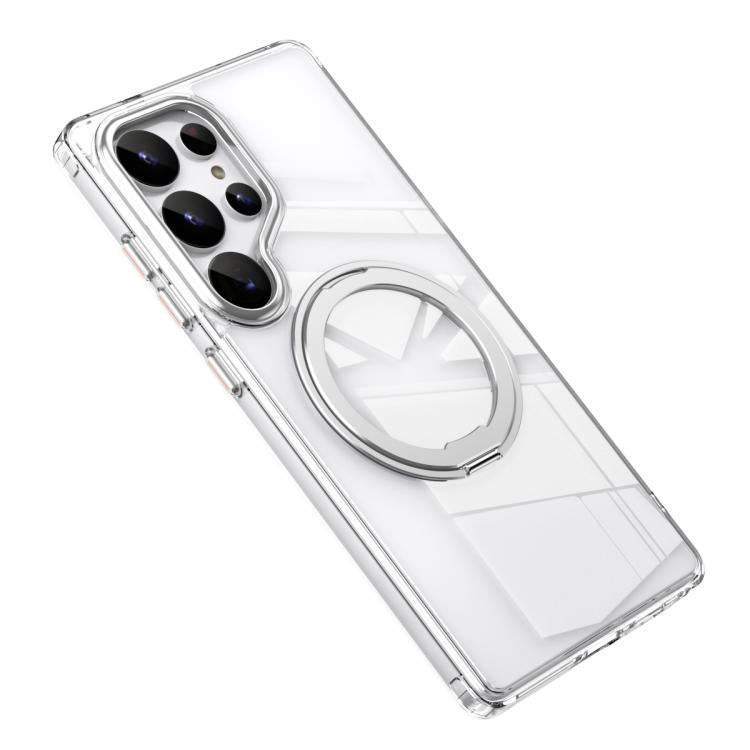 For Samsung Galaxy S25 Ultra 5G Frosted 360 Degree MagSafe Magnetic Holder Phone Case