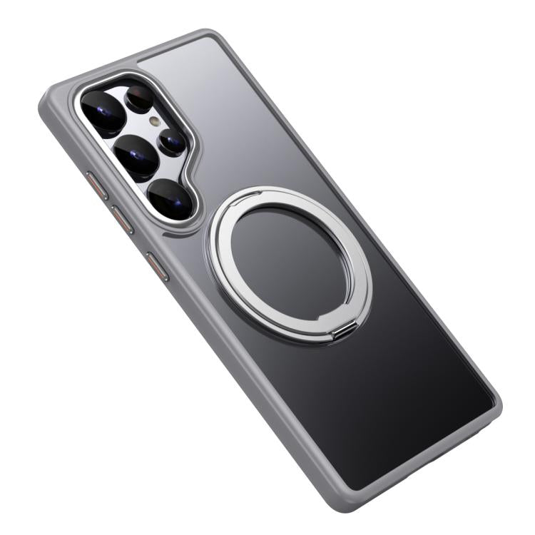 For Samsung Galaxy S25 Ultra 5G Frosted 360 Degree MagSafe Magnetic Holder Phone Case