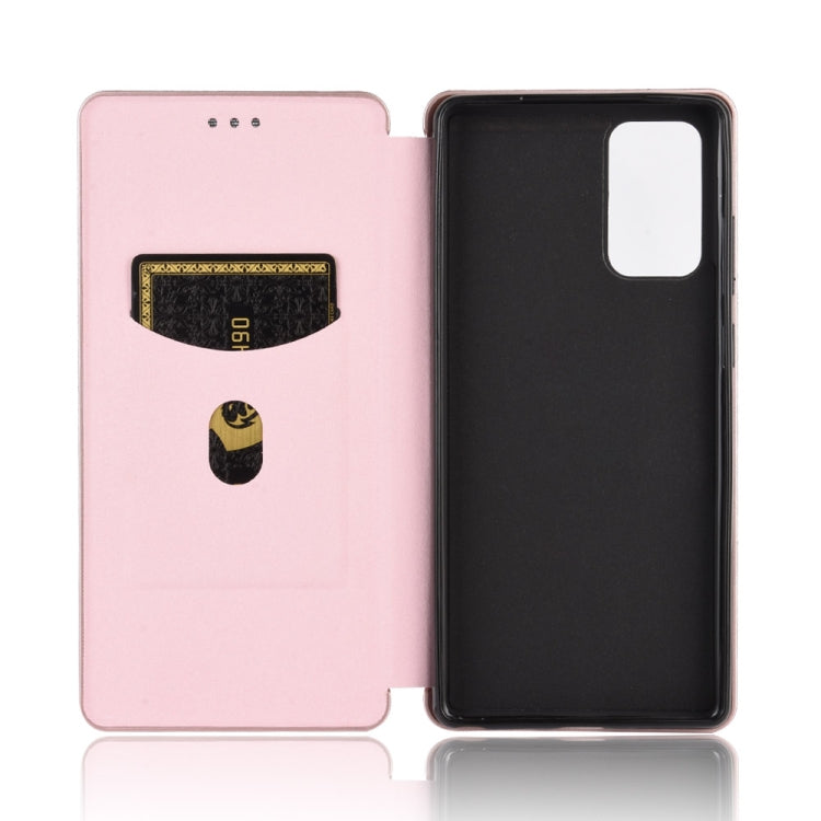 For Samsung Galaxy Note20  Carbon Fiber Texture Horizontal Flip TPU + PC + PU Leather Case with Card Slot