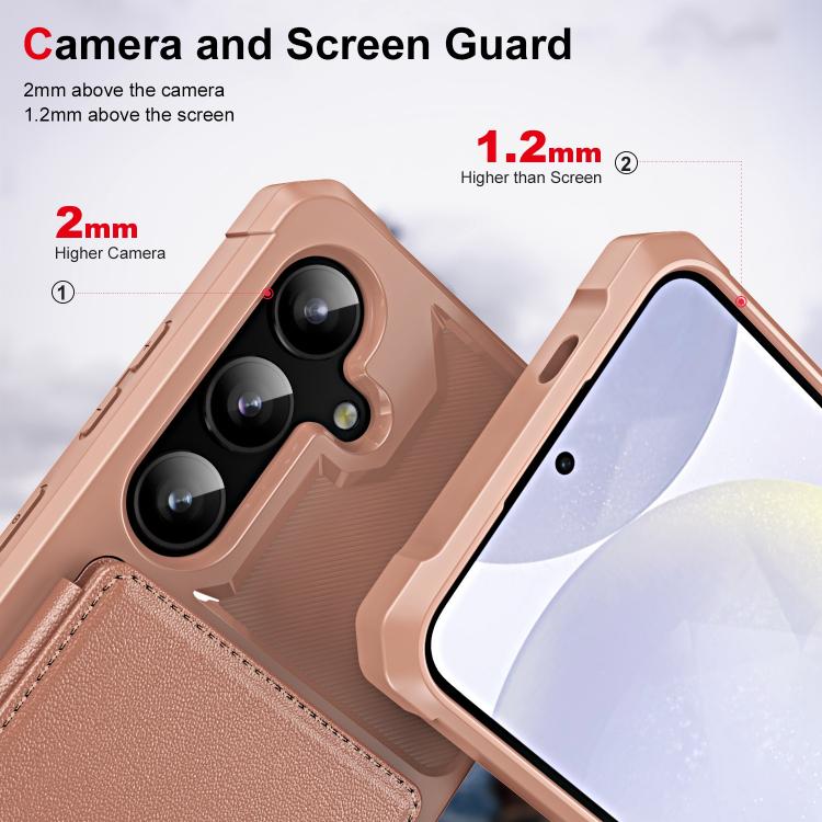 For Samsung Galaxy A55 5G Horizontal Flip Card Bag Holder Leather Phone Case