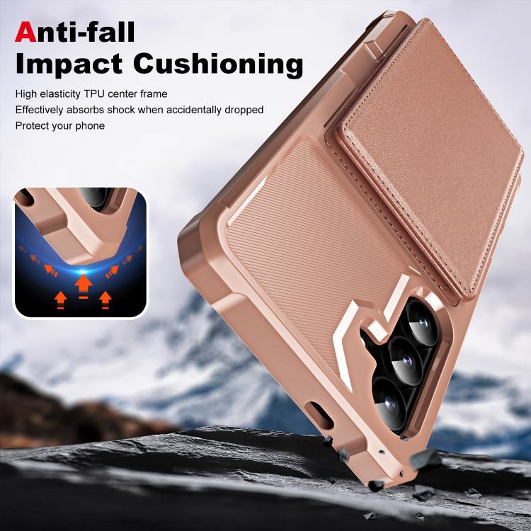 For Samsung Galaxy A55 5G Horizontal Flip Card Bag Holder Leather Phone Case