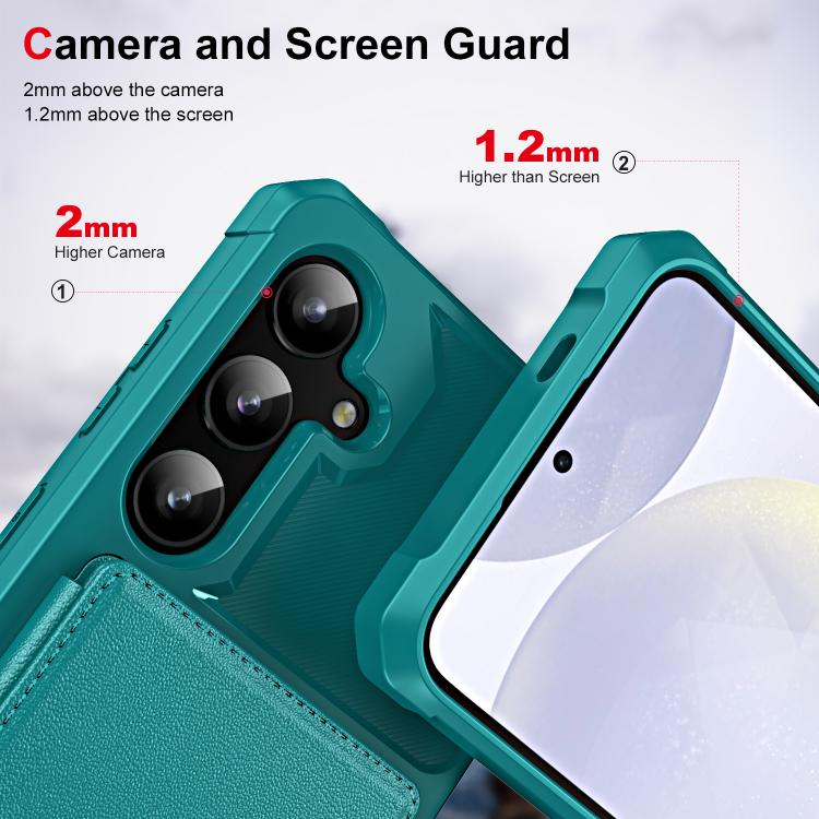 For Samsung Galaxy A55 5G Horizontal Flip Card Bag Holder Leather Phone Case