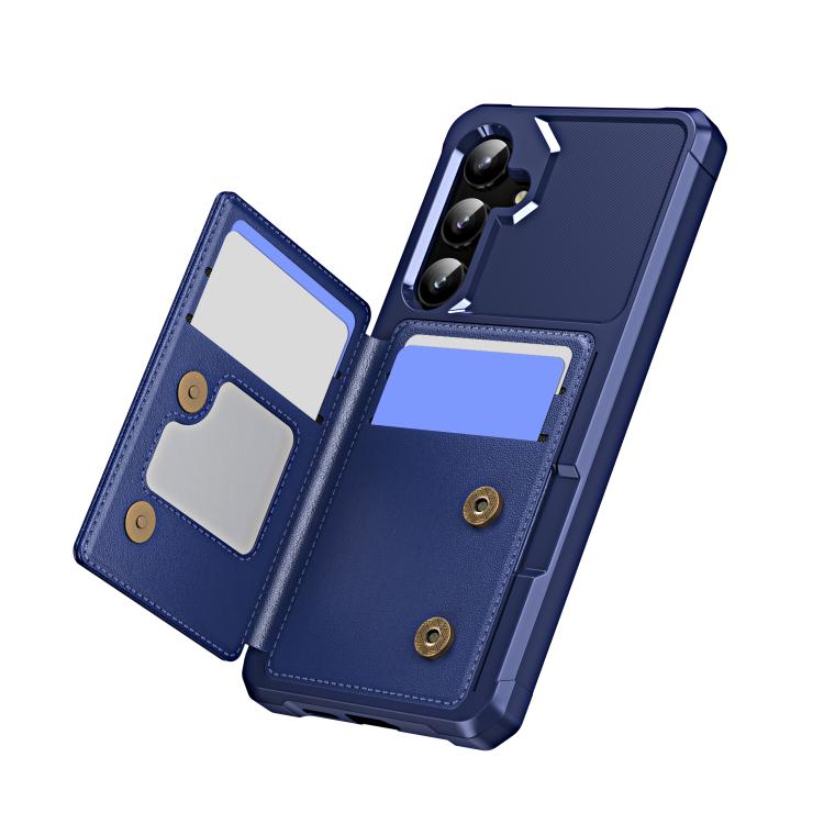 For Samsung Galaxy A55 5G Horizontal Flip Card Bag Holder Leather Phone Case
