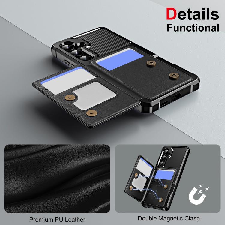 For Samsung Galaxy A35 5G Horizontal Flip Card Bag Holder Leather Phone Case