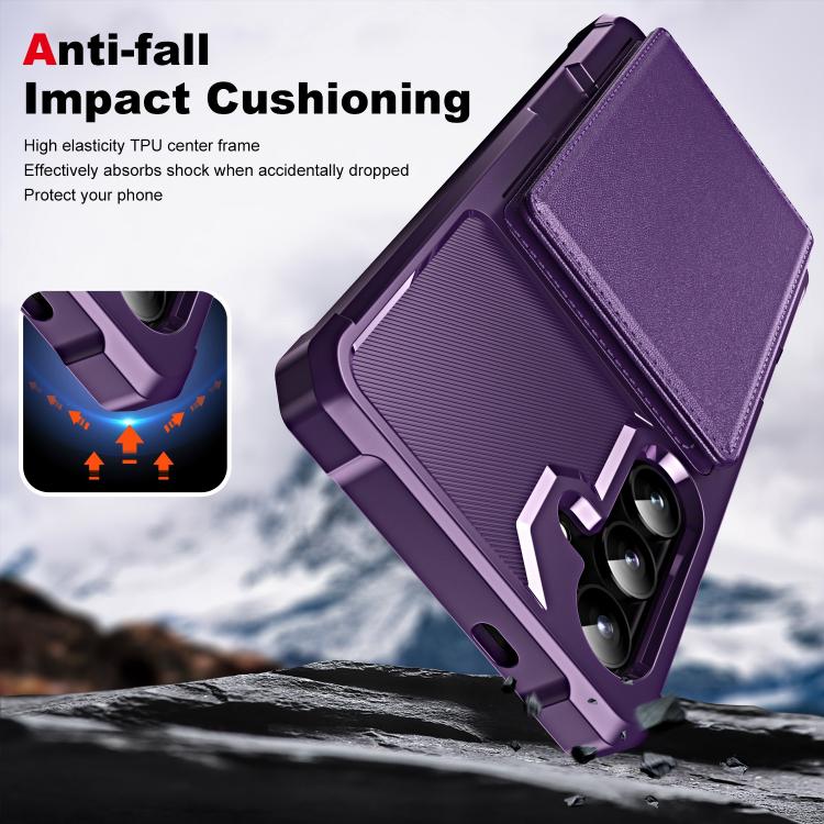 For Samsung Galaxy A35 5G Horizontal Flip Card Bag Holder Leather Phone Case