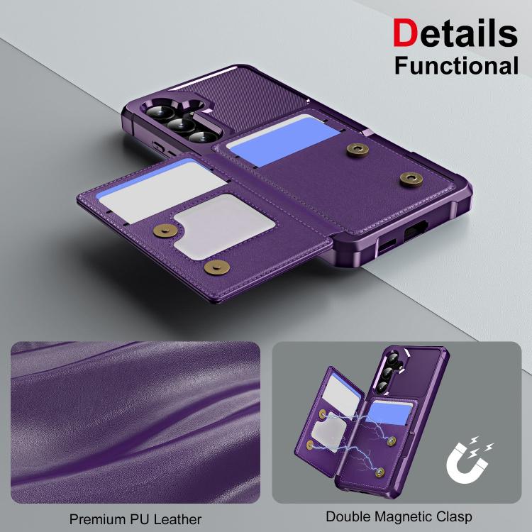 For Samsung Galaxy A35 5G Horizontal Flip Card Bag Holder Leather Phone Case