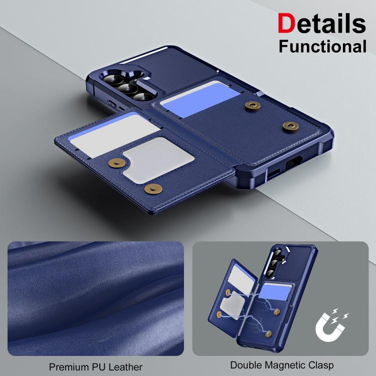 For Samsung Galaxy A35 5G Horizontal Flip Card Bag Holder Leather Phone Case