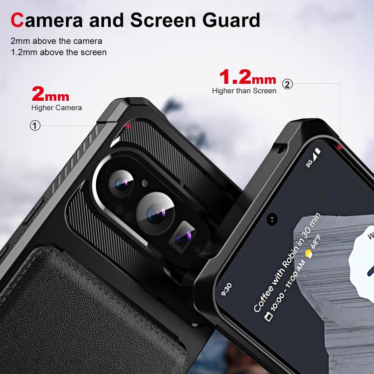 For Google Pixel 9 Pro XL Vertical Flip Card Bag Holder Leather Phone Case