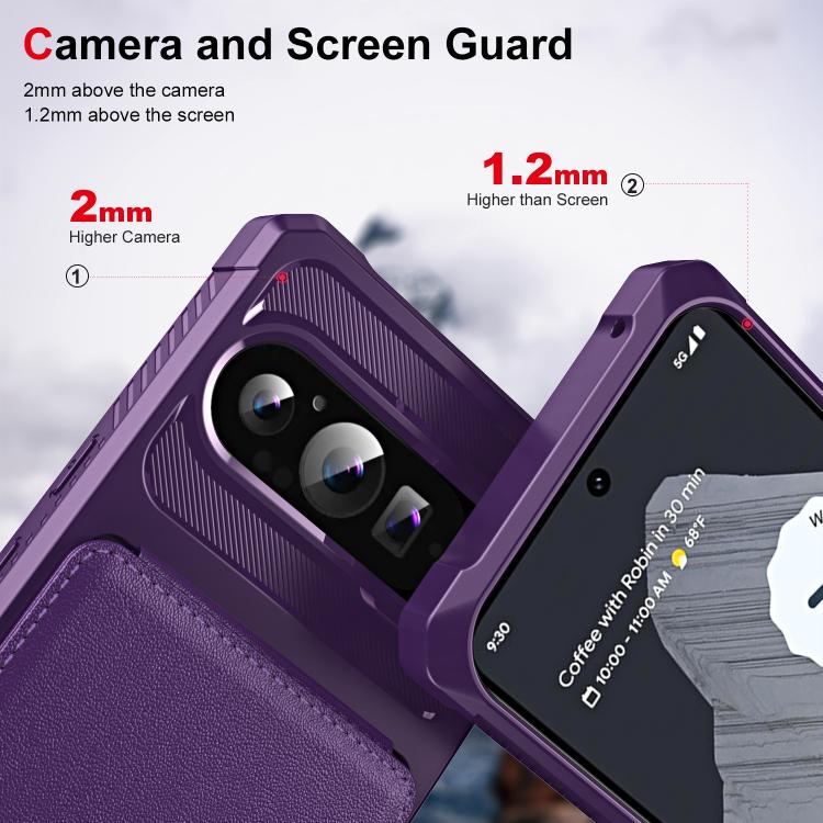 For Google Pixel 9 Pro XL Vertical Flip Card Bag Holder Leather Phone Case