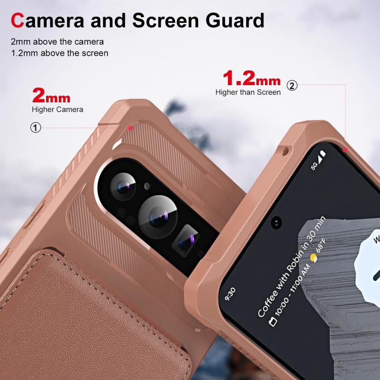 For Google Pixel 9 Pro XL Vertical Flip Card Bag Holder Leather Phone Case