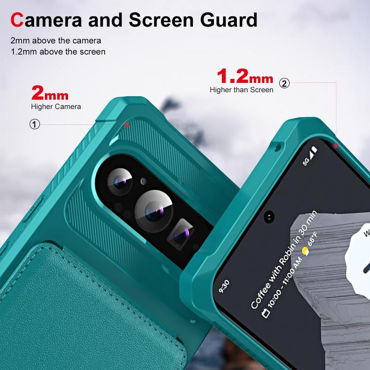 For Google Pixel 9 Pro XL Vertical Flip Card Bag Holder Leather Phone Case