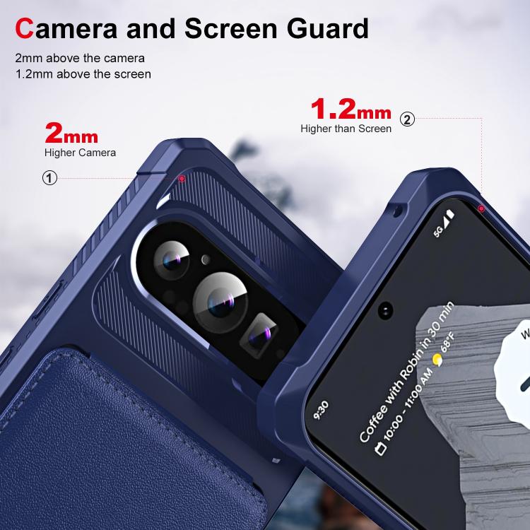 For Google Pixel 9 Pro XL Vertical Flip Card Bag Holder Leather Phone Case
