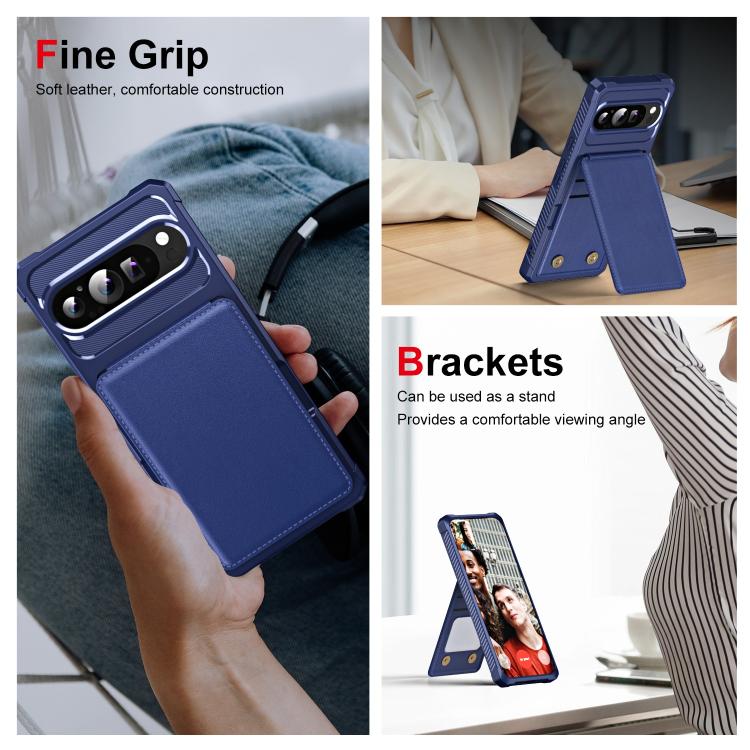 For Google Pixel 9 Pro XL Vertical Flip Card Bag Holder Leather Phone Case