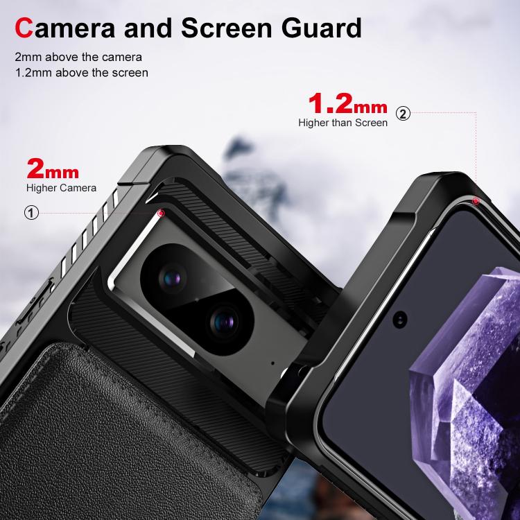For Google Pixel 8 Vertical Flip Card Bag Holder Leather Phone Case