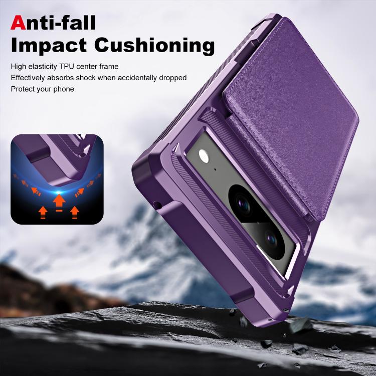 For Google Pixel 8 Vertical Flip Card Bag Holder Leather Phone Case