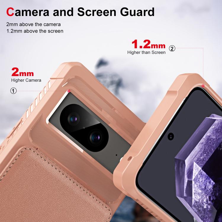 For Google Pixel 8 Vertical Flip Card Bag Holder Leather Phone Case