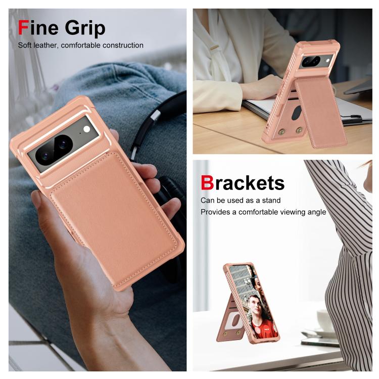 For Google Pixel 8 Vertical Flip Card Bag Holder Leather Phone Case