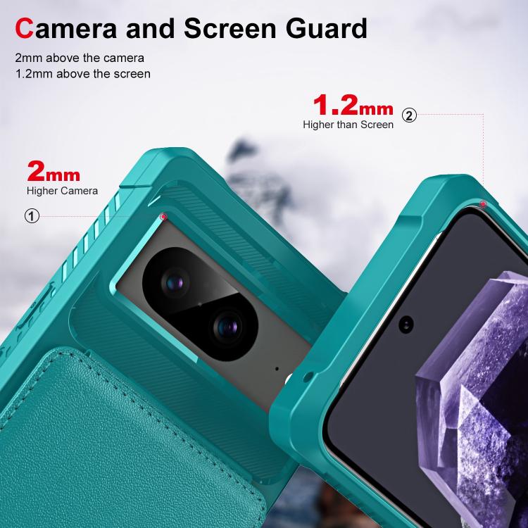 For Google Pixel 8 Vertical Flip Card Bag Holder Leather Phone Case