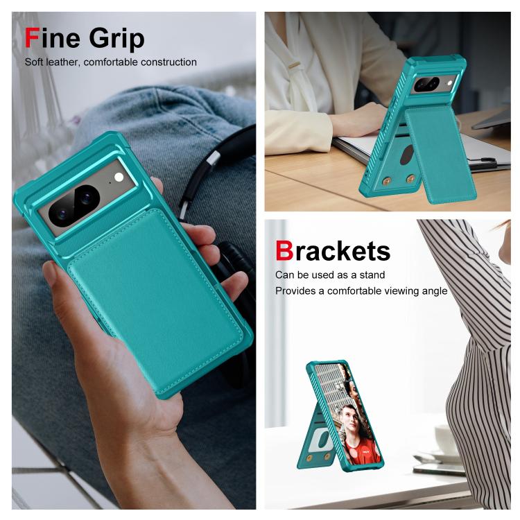 For Google Pixel 8 Vertical Flip Card Bag Holder Leather Phone Case