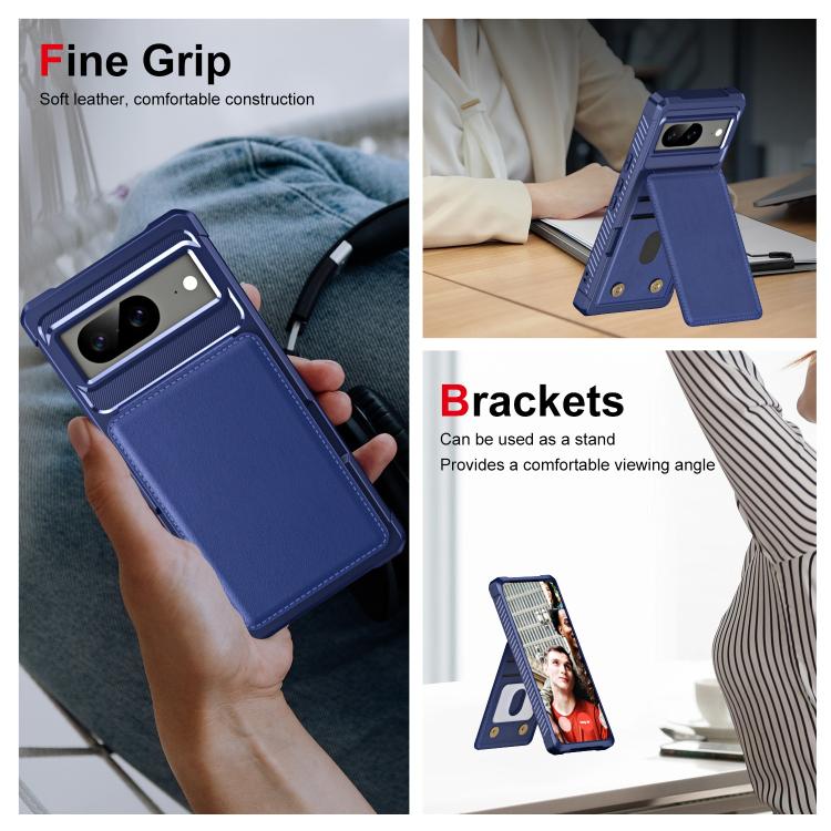For Google Pixel 8 Vertical Flip Card Bag Holder Leather Phone Case
