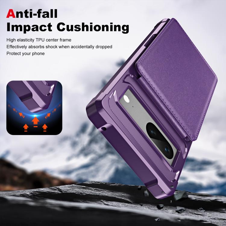 For Google Pixel 7 Vertical Flip Card Bag Holder Leather Phone Case