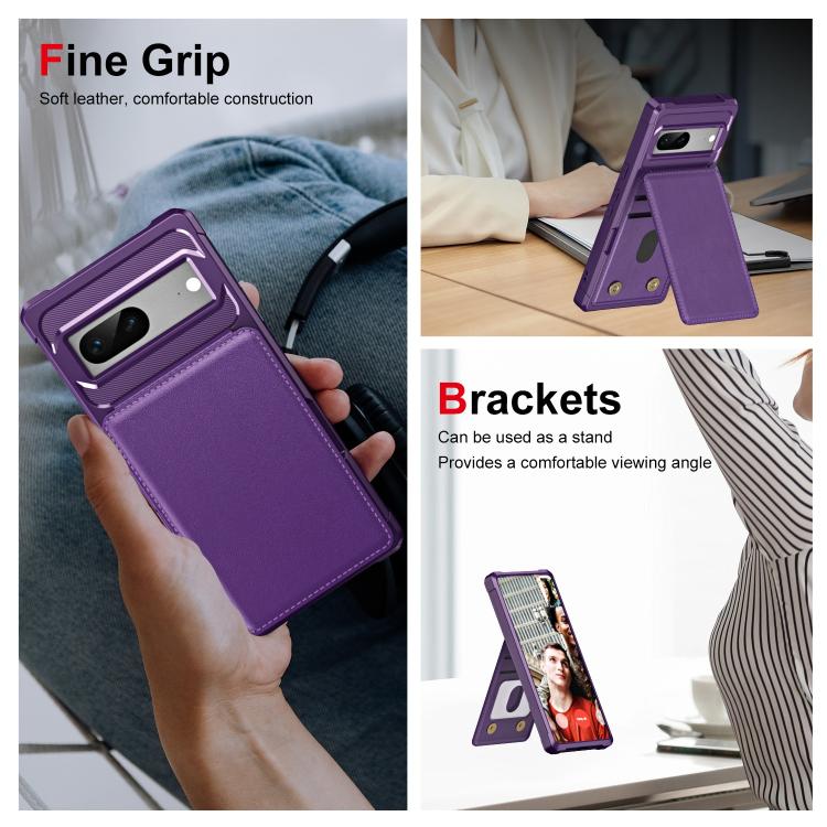For Google Pixel 7 Vertical Flip Card Bag Holder Leather Phone Case