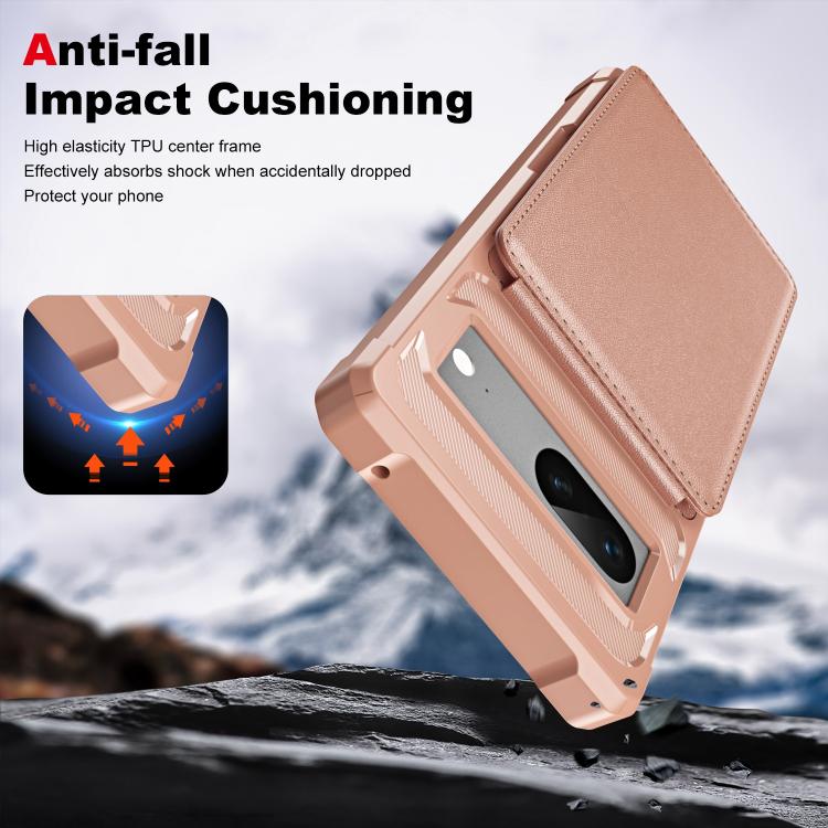 For Google Pixel 7 Vertical Flip Card Bag Holder Leather Phone Case