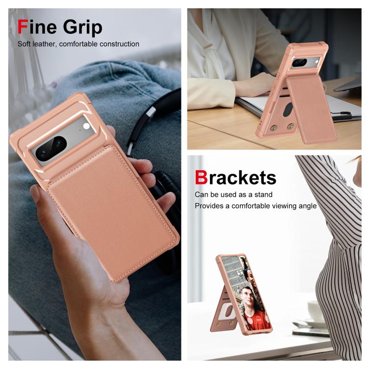 For Google Pixel 7 Vertical Flip Card Bag Holder Leather Phone Case