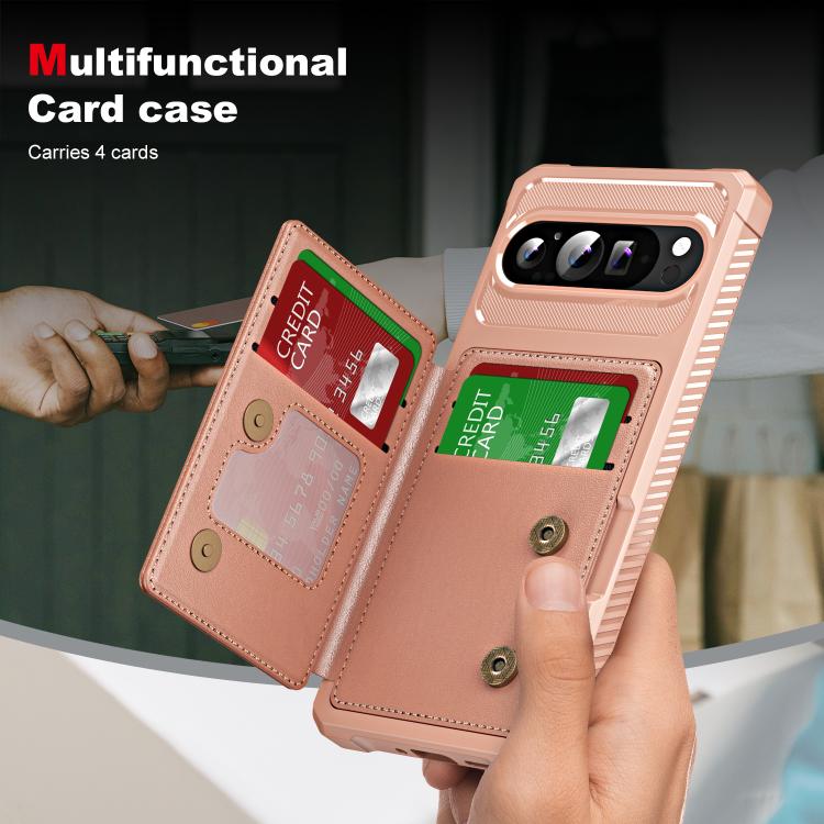 For Google Pixel 9 Pro XL Horizontal Flip Card Bag Holder Leather Phone Case