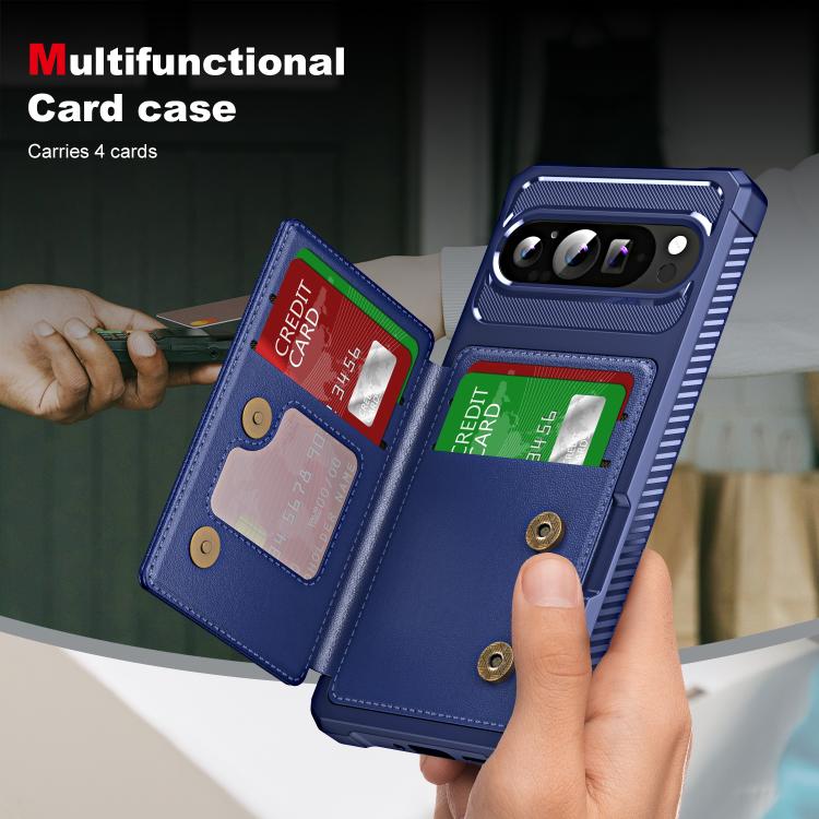 For Google Pixel 9 Pro XL Horizontal Flip Card Bag Holder Leather Phone Case