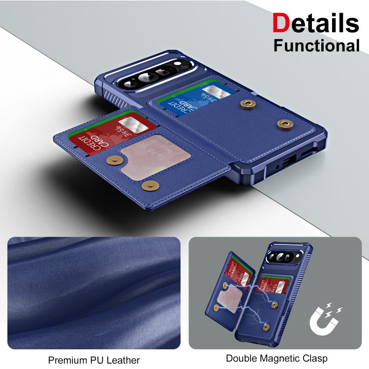 For Google Pixel 9 Pro XL Horizontal Flip Card Bag Holder Leather Phone Case
