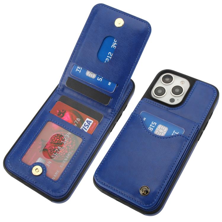 For iPhone 16 Pro Max AwQuer Vertical Flip Card Bag Holder Leather Phone Case