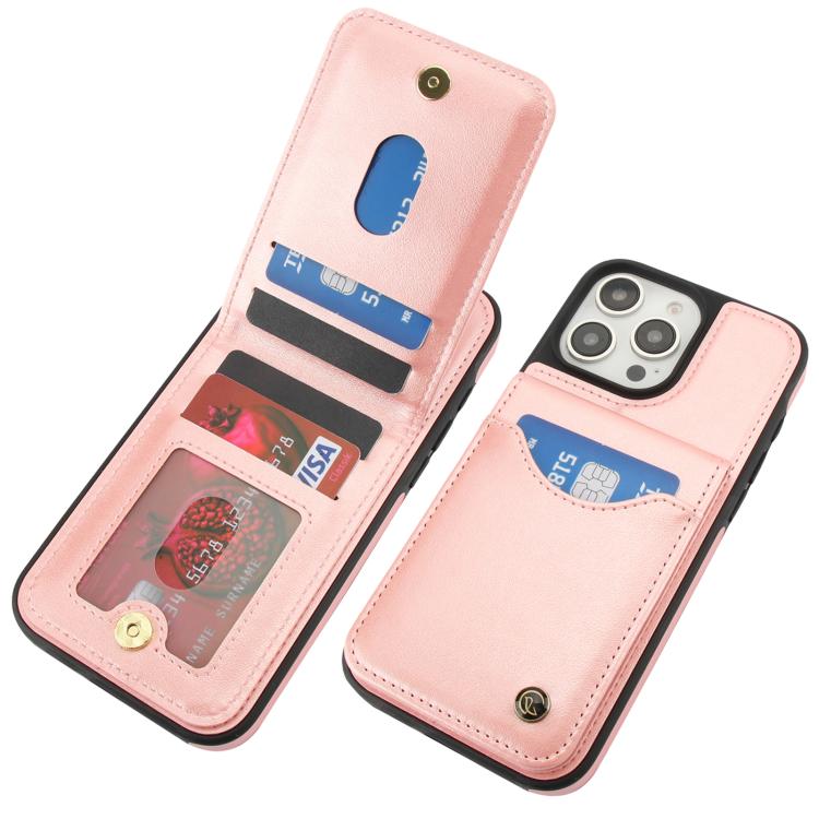 For iPhone 16 Pro Max AwQuer Vertical Flip Card Bag Holder Leather Phone Case