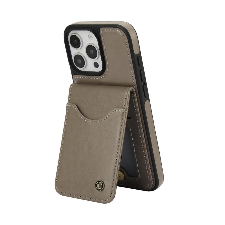 For iPhone 16 Pro AwQuer Vertical Flip Card Bag Holder Leather Phone Case
